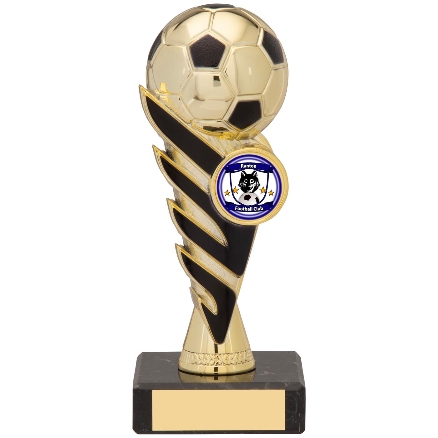 Pegasus Football Trophy Award in Metallic Gold