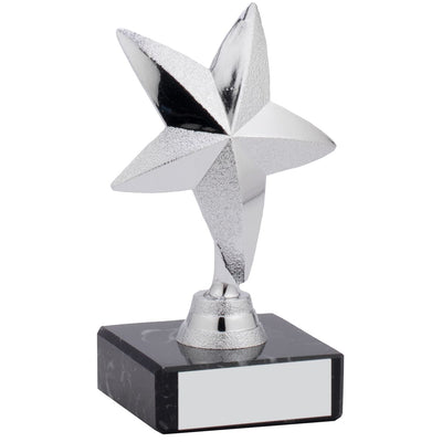 Silver Star Award 3D Star Figure Trophy