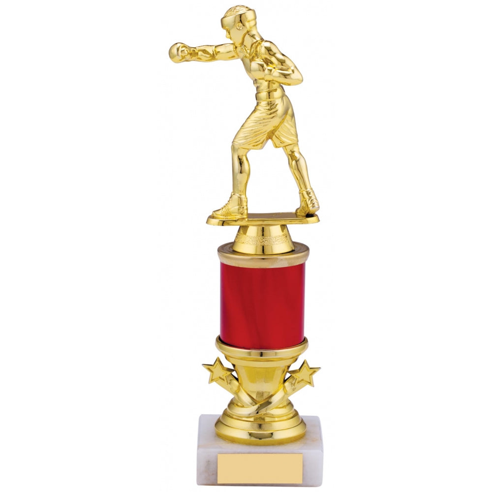 Gold Red Boxing Figure Trophy Award