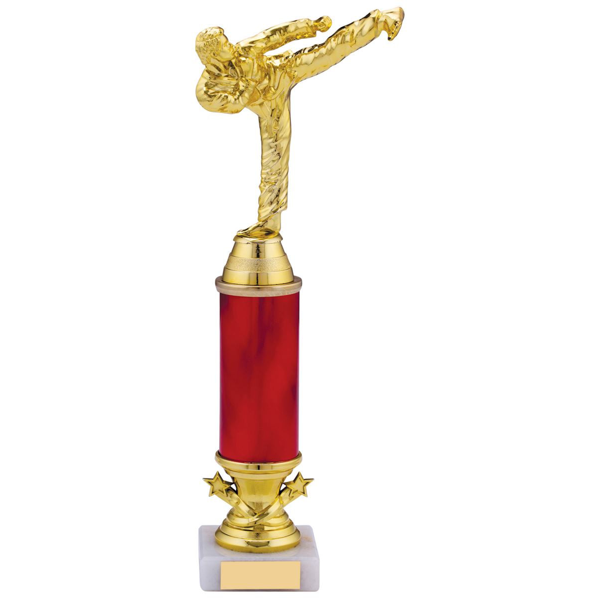 Karate Mini Tower Trophy Gold and Red Tube Award