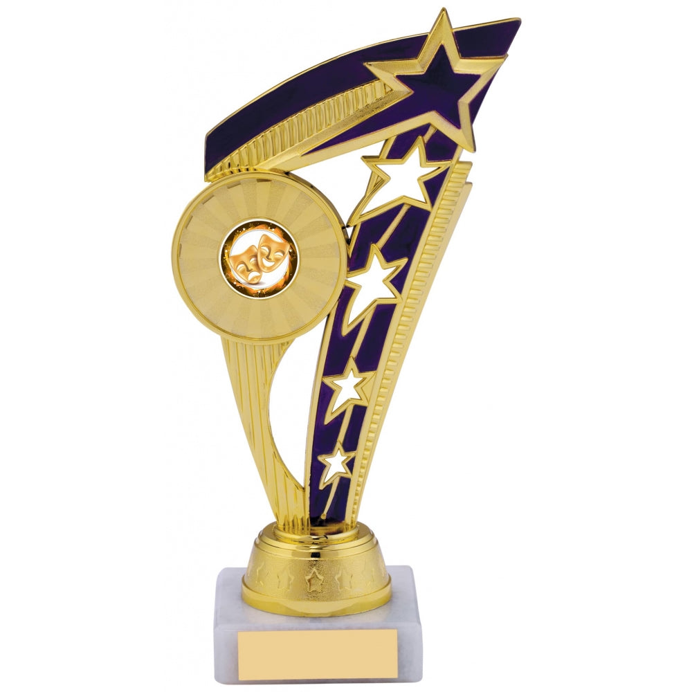 Gold Purple Star Flash Multisport Trophy