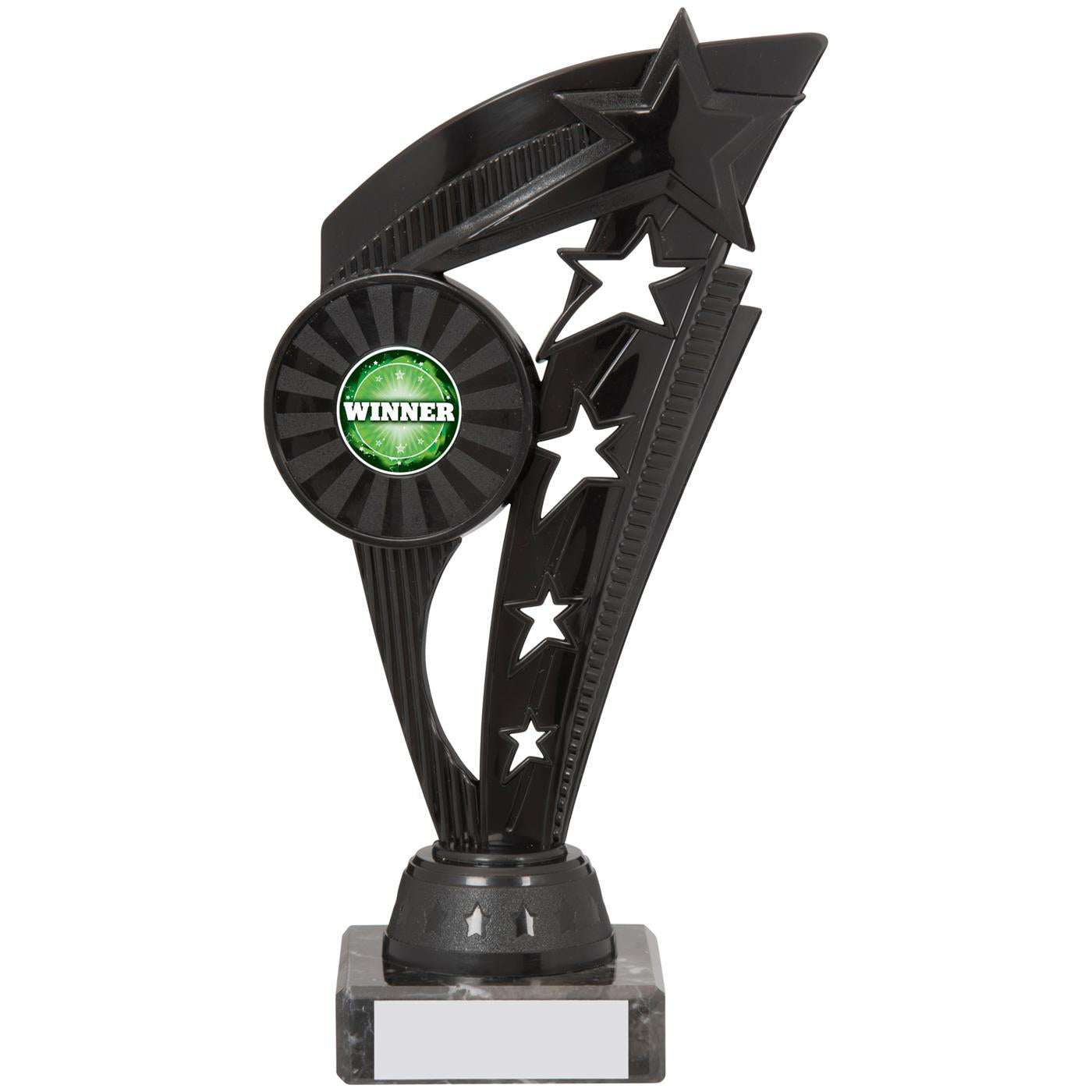 Star Trophy Award in Black with Stars