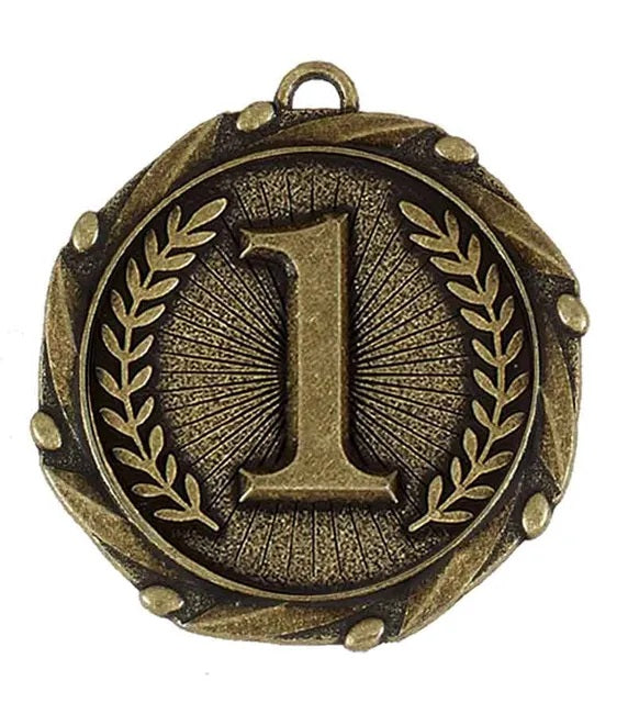 1st Place Medal Antique Gold 4.5cm