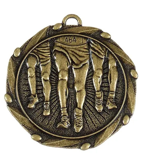 Generic Running Medal Antique Gold 4.5cm