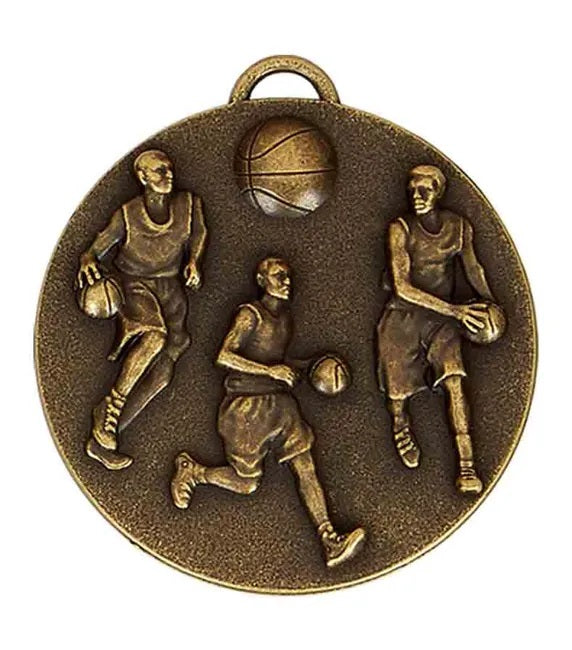 Bronze Target Basketball Medal 5cm