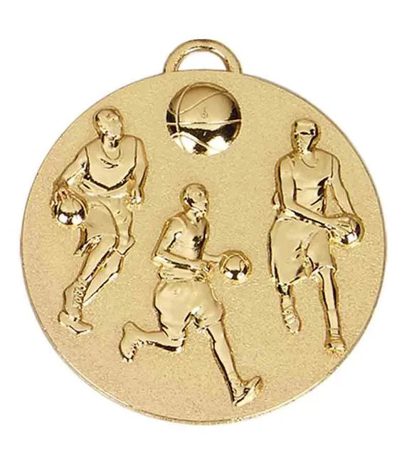 Gold Target Basketball Medal 5cm