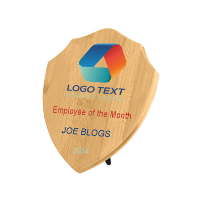 Bamboo Wooden Shield Award Trophy Colour Printed