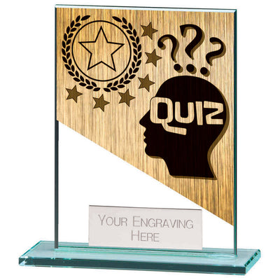 Mustang Quiz Jade Glass Trophy Award