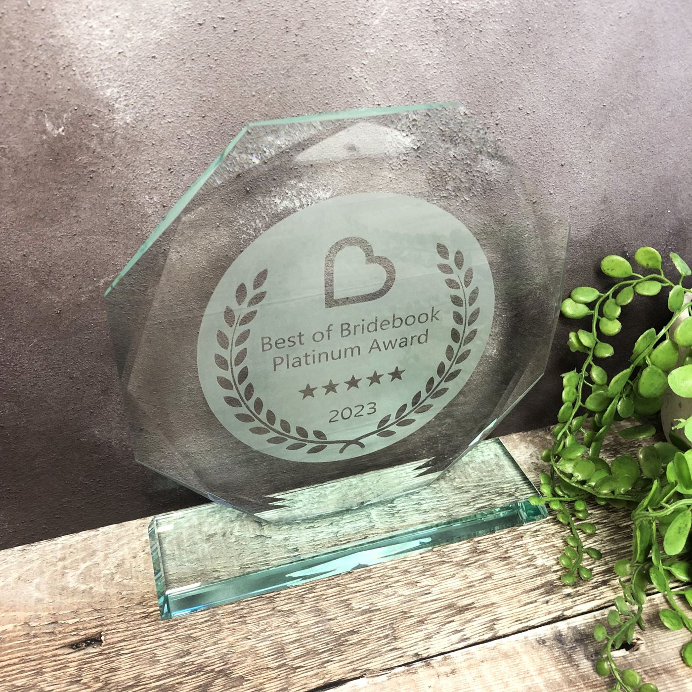 Jade Diamond Edge Recognition Glass Award