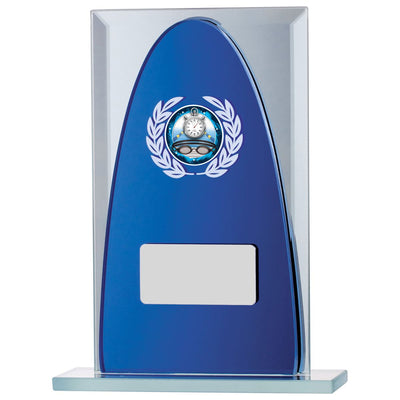 Multisport Blue Mirror Rectangular Glass Award