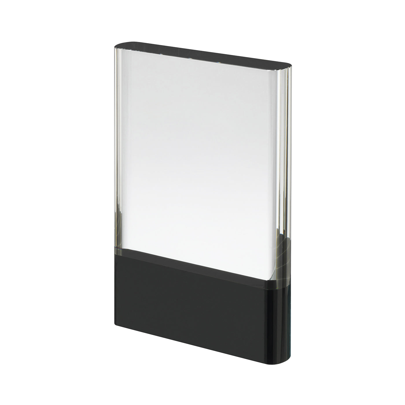 Clear & Black Thick Crystal Award Trophy