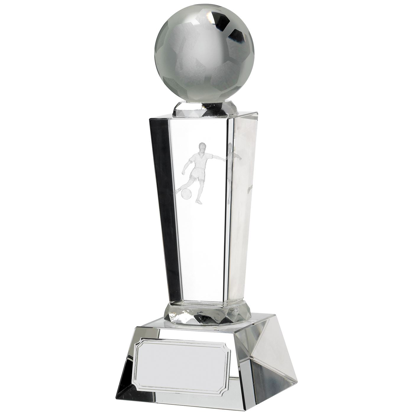 Victory Football Glass Tower Trophy Award