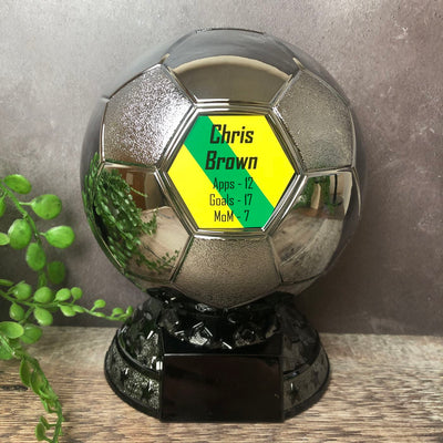 Elite Football Trophy Award With Club Sticker