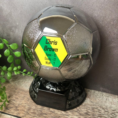 Elite Football Trophy Award With Club Sticker