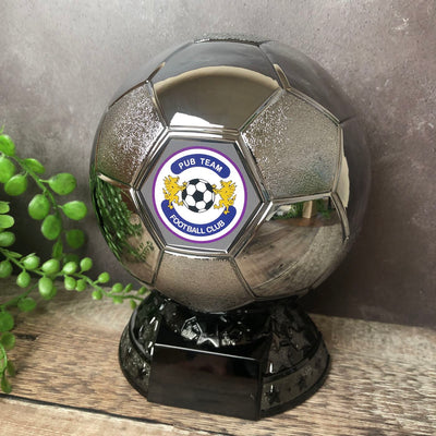 Elite Football Trophy Award With Club Sticker