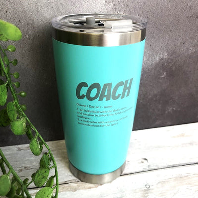 Personalised Mug Metal Coffee Hot or Cold 500ml - COACH - 4 Designs