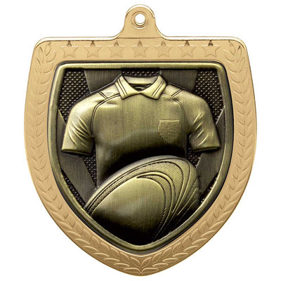 Cobra Rugby Shirt Ball Shield Medal 7.5cm