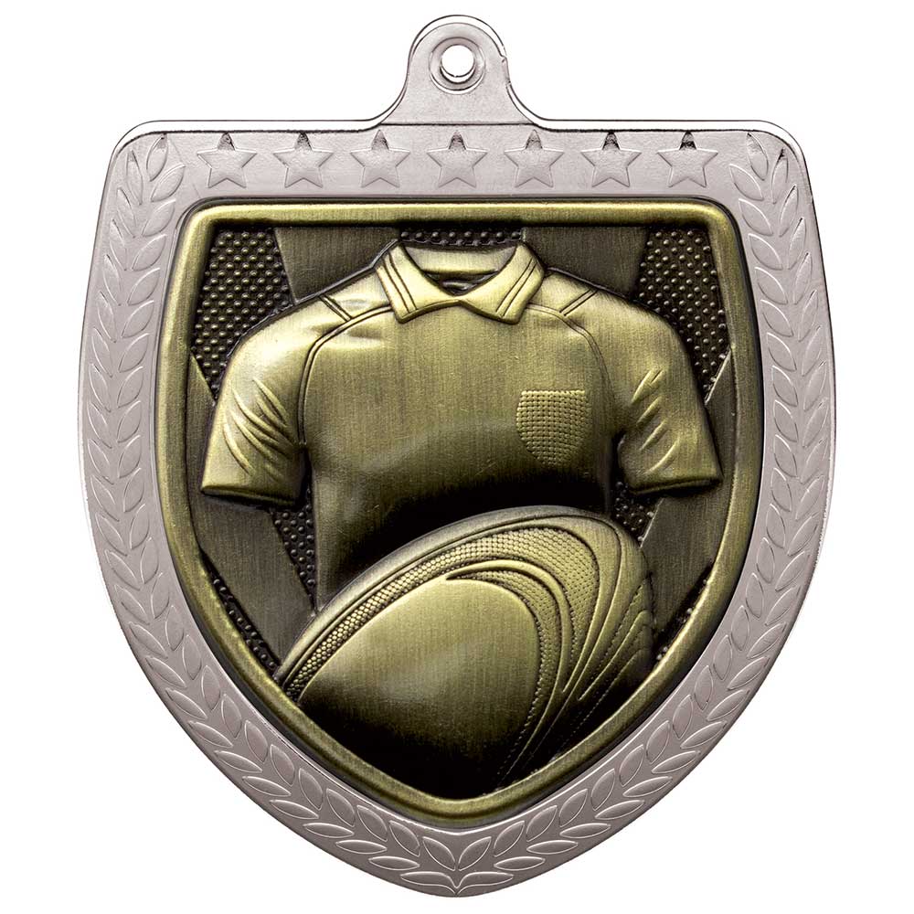 Cobra Rugby Shirt Ball Shield Medal 7.5cm