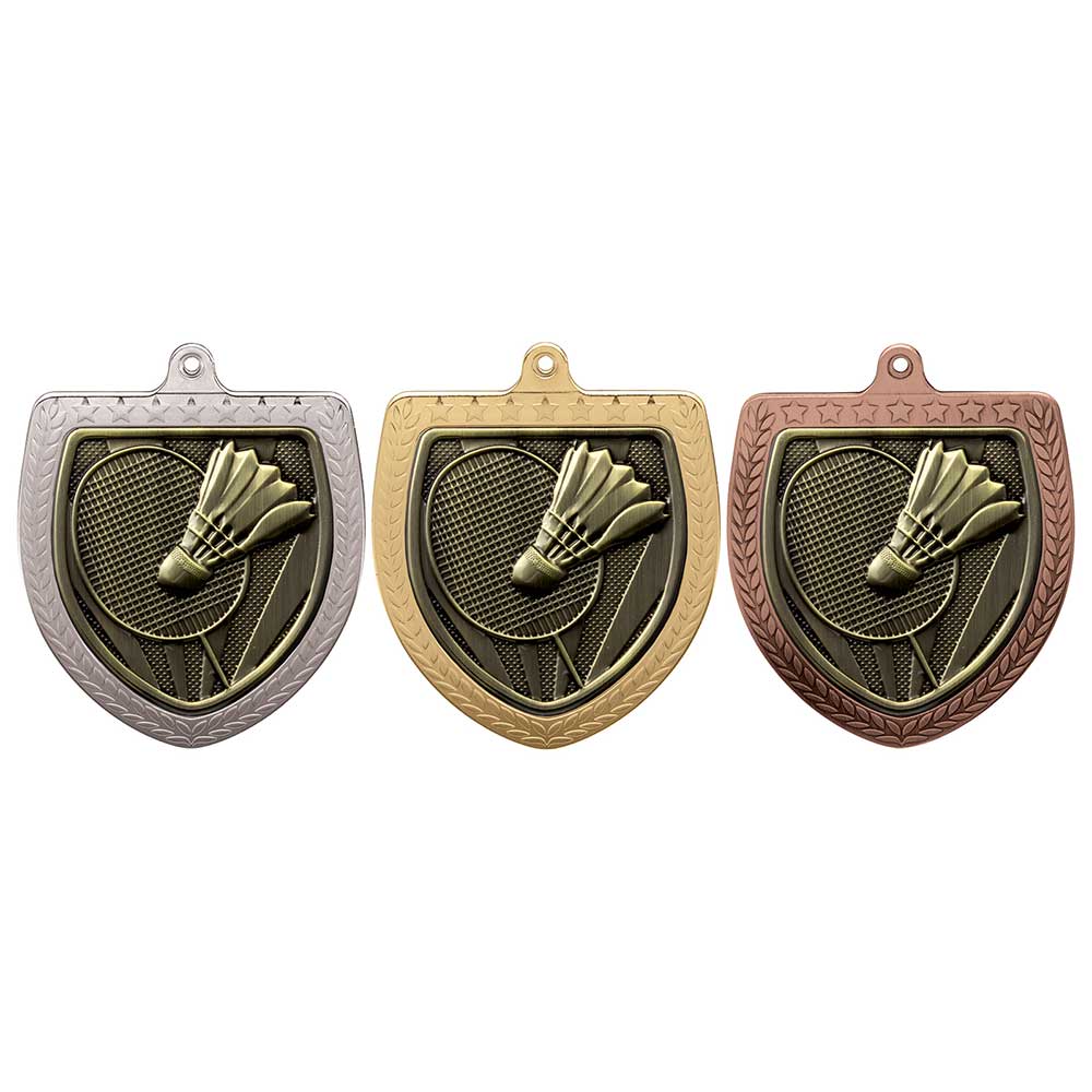 Cobra Badminton Shield Medal 7.5cm