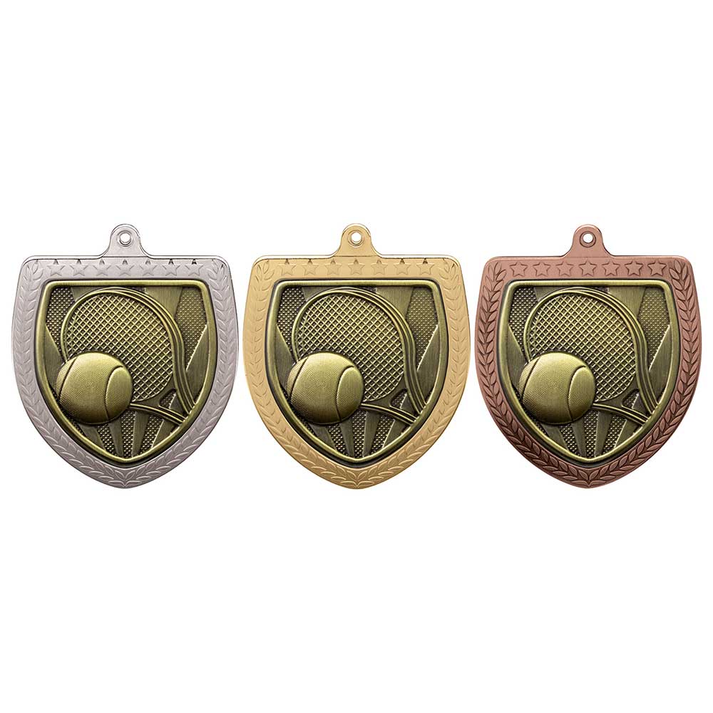 Cobra Tennis Shield Medal 7.5cm