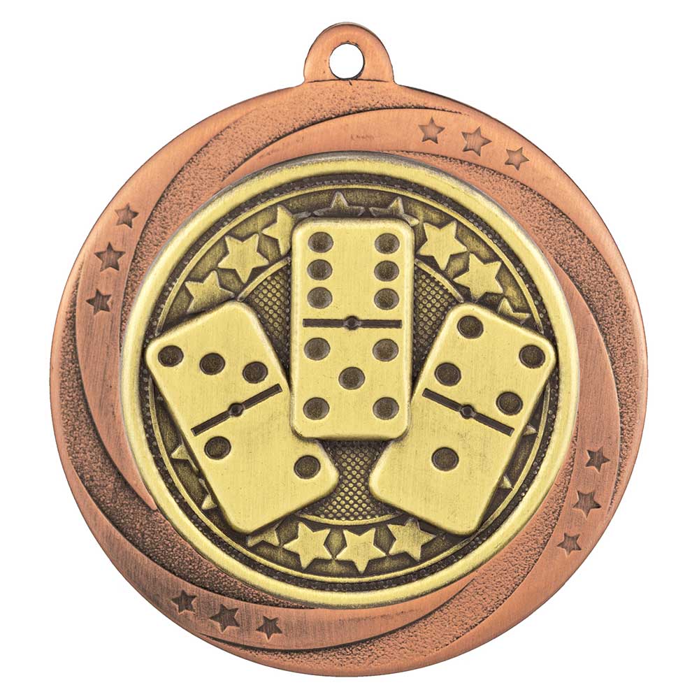 Superstar Dominoes Medal 6cm