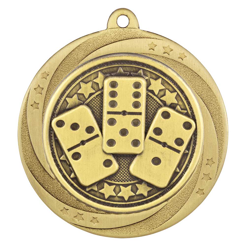 Superstar Dominoes Medal 6cm