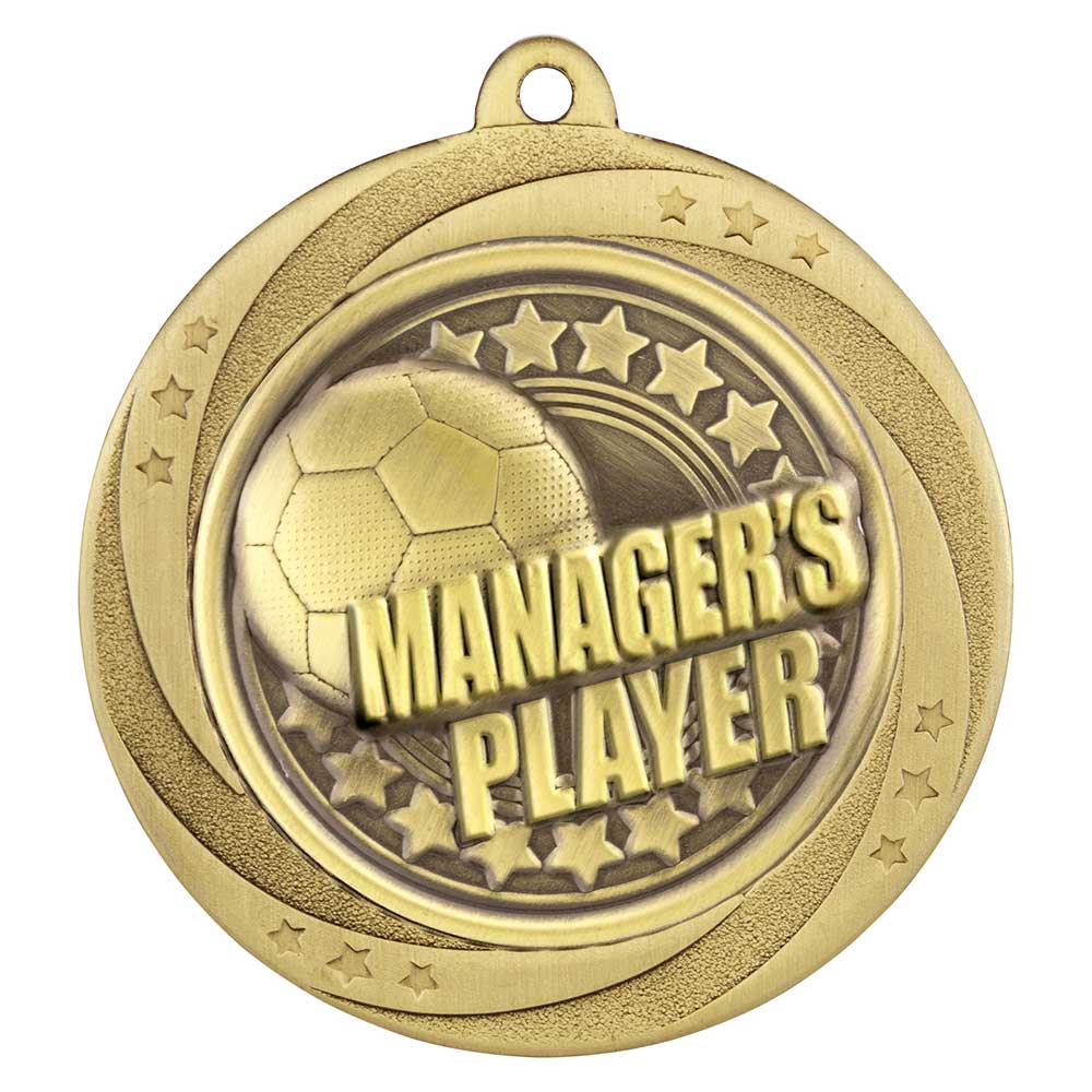 Superstar Managers Player Medal Gold 6cm