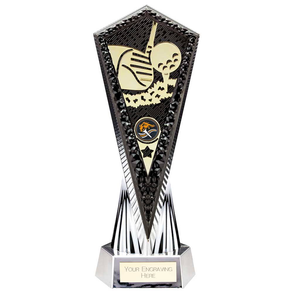 Inferno Golf Trophy Award Carbon Black And Ice Platinum