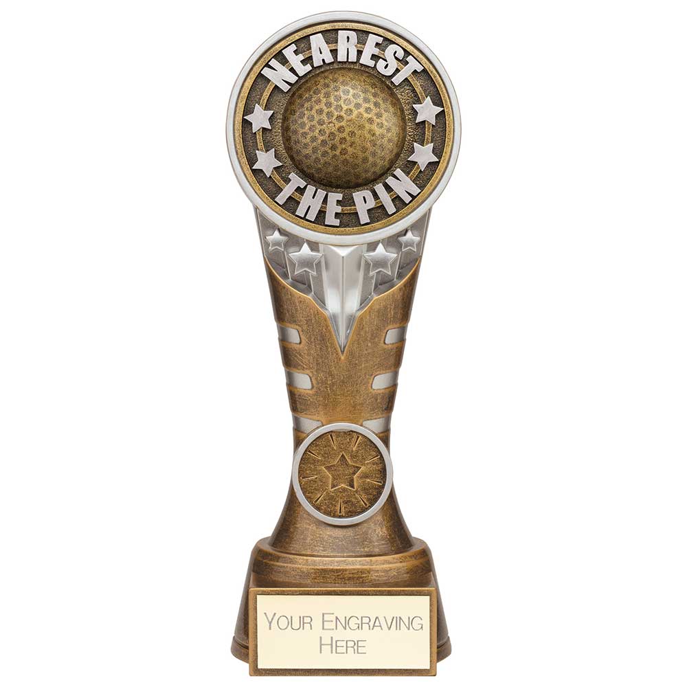 Ikon Nearest The Pin Golf Trophy Tower Award Silver And Gold Tower Award Antique Silver And Gold