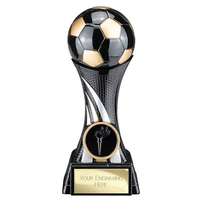 Attack Strike Football Trophy Award Carbon Black Fusion Gold