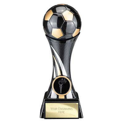 Attack Strike Football Trophy Award Carbon Black Fusion Gold