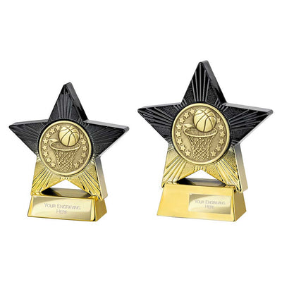 Superstar Basketball Trophy Award Black And Gold