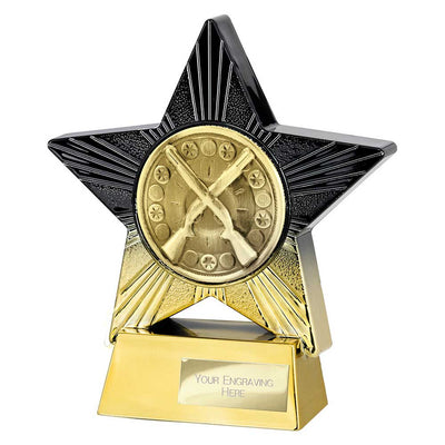 Superstar Clay Pigeon Trophy Award Black And Gold