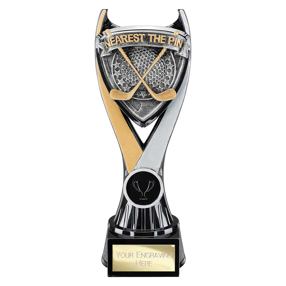 Wolverine Nearest Pin Trophy Tower Award Carbon Black And Gold Fusion