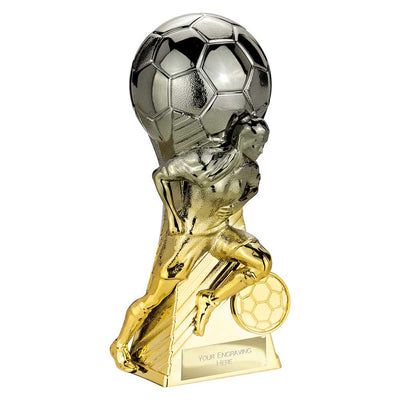 Trailblazer Womans Football Trophy Award Gunmetal Gold