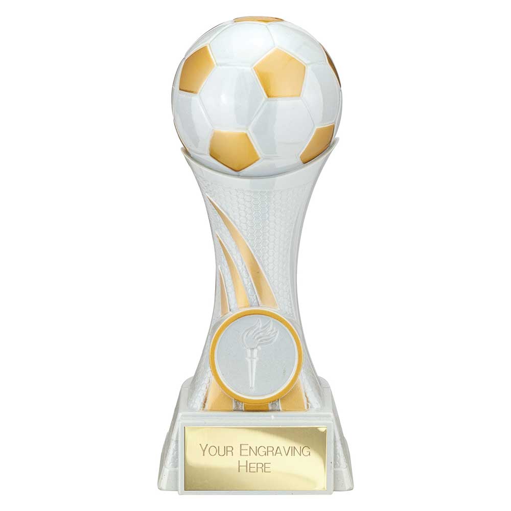 Attack Strike Football Trophy Award White Gold