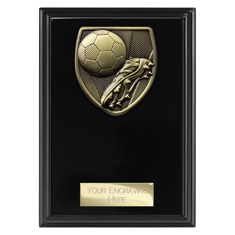 Cobra Football Boot Ball Award Plaque Trophy Black