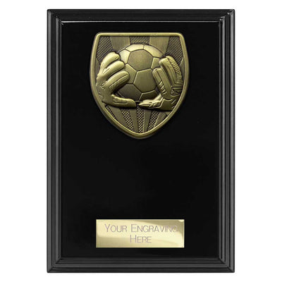 Cobra Football Goal Keeper Award Plaque Trophy Black