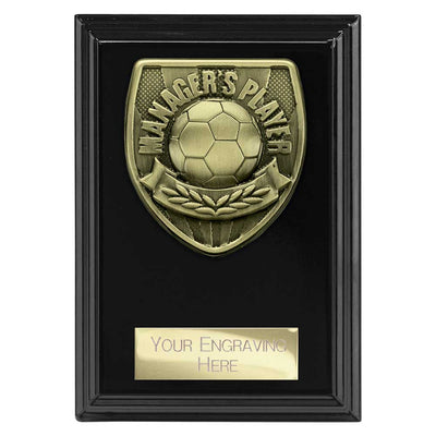 Cobra Plaque Managers Player Football Trophy Award Black