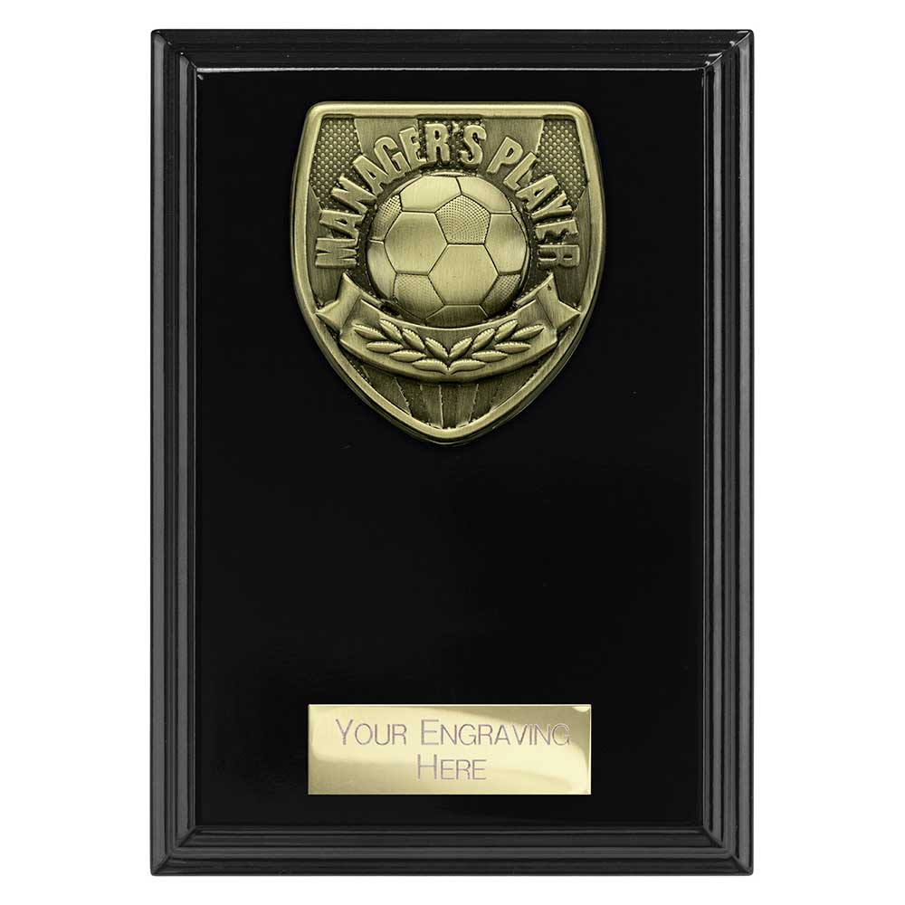 Cobra Plaque Managers Player Football Trophy Award Black