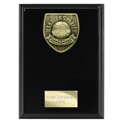 Cobra Plaque Managers Player Football Trophy Award Black