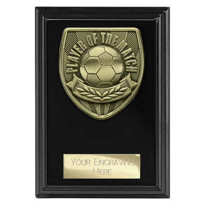 Cobra Plaque Player Of The Match Football Trophy Award Black