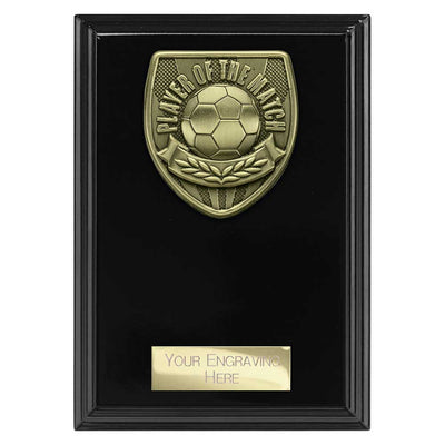 Cobra Plaque Player Of The Match Football Trophy Award Black