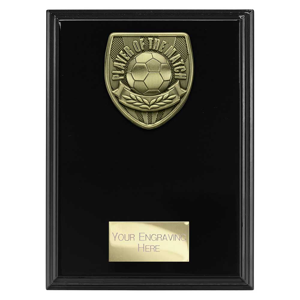 Cobra Plaque Player Of The Match Football Trophy Award Black