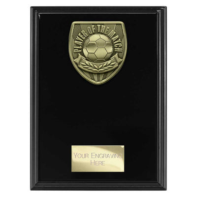 Cobra Plaque Player Of The Match Football Trophy Award Black