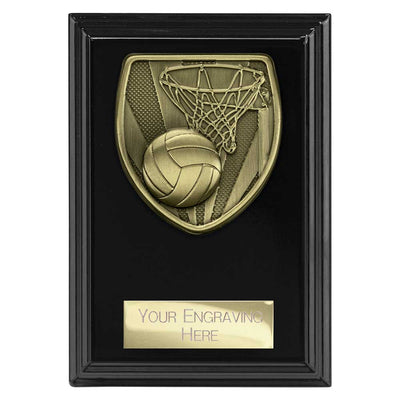 Cobra Netball Plaque Award Epic Black