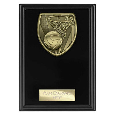 Cobra Netball Plaque Award Epic Black