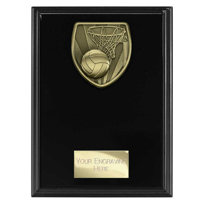 Cobra Netball Plaque Award Epic Black