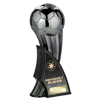 Firestorm Heavyweight Managers Player Football Trophy Award Gunmetal To Black