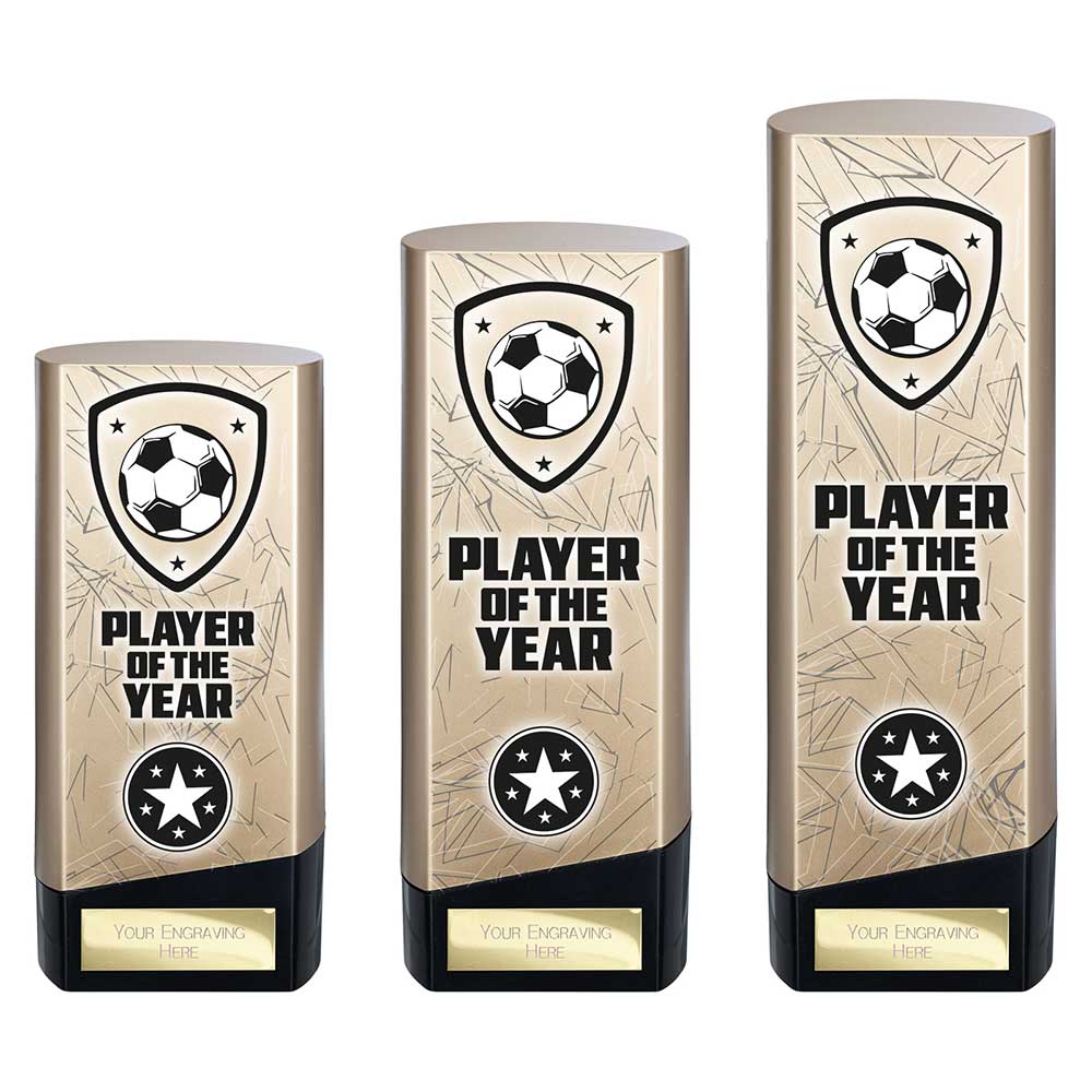 Prime Heavyweight Player Of The Year Football Award Trophy Gold Black